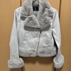 RagOut グレー フェイクファーショートジャケット