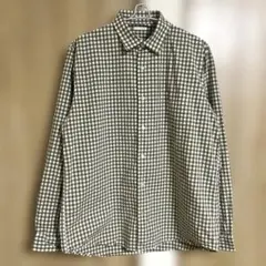 美品 GU チェックシャツ XL ベージュ 希少サイズ オーバーサイズ ゆるだぼ