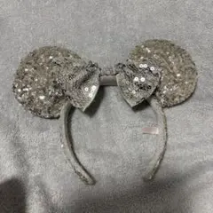 ディズニー　カチューシャ　ミニー　ベロア　スパンコール