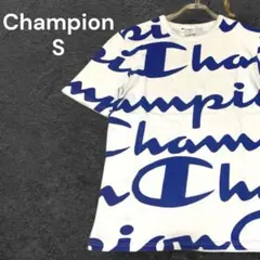 【一点物】Champion チャンピオン ビッグロゴTシャツ ホワイト S 古着