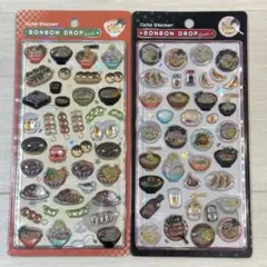 【正規品】ボンボンドロップシール　和柄　日本食　おにぎりラーメン　だるま　4点