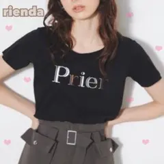 rienda ♡ PRieR Tシャツ 半袖 ブラック Mサイズのサムネイル