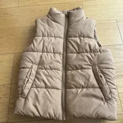 H&M キッズ 中綿ベスト ベージュ 130cm