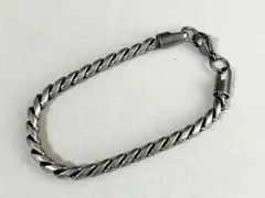 シルバー ブレスレット ブラック加工 美品