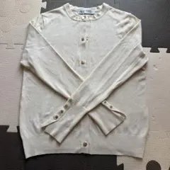 ZARA アイボリー 長袖カーディガン M