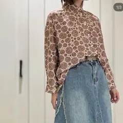 MELANGE 総柄シャツ M ストライプレトロ モード 羽織り 美品 - メルカリ