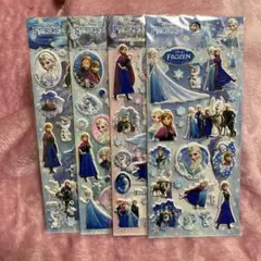 アナと雪の女王 FROZEN ぷくぷく ぷっくり シール 4枚セット