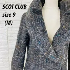 美品✨ヤマダヤ スコットクラブ アルパカ混 ニット コート ボリュームカラー Mのサムネイル