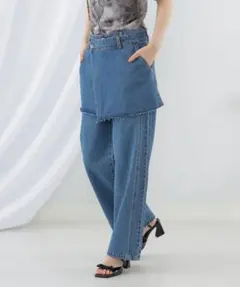 レイビームス デニムレイヤードパンツ
