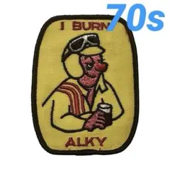 70s 酔っ払いレーサー ビンテージ ワッペン ハーレー 酒飲み のんべえビールのサムネイル