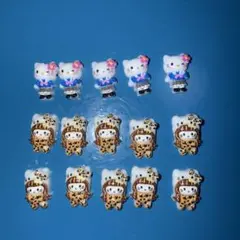 キティーちゃん制服 被り物ネイルパーツ15個 sanrio