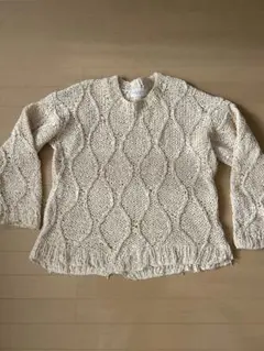 UNUSED HAND KNIT SWEATER IVORY 3のサムネイル