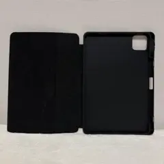 適応機種不明 タブレット ケース 黒 ブラック シンプル 折りたたみ