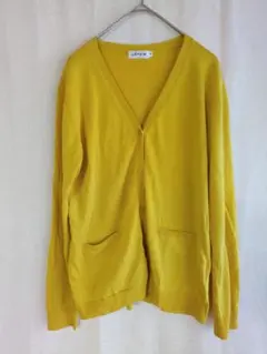 【LEPSIM】レプシィム Vネックニットカーディガン M マスタードイエロー