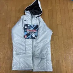 ミズノ ベンチコート 箱根駅伝 シルバー ハンドタオル付き