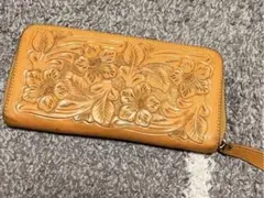 CARVIN TRIBES 長財布 ラウンドファスナー　イエローのサムネイル