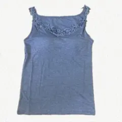 お値下げ未使用★ベルーナBELLUNA★レースデザインカップつき タンクトップM