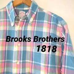 【美品】Brooks Brothersシャツ マドラスチェック インド綿1818