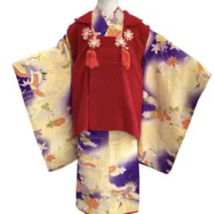 アンティーク3歳 女の子 子供着物 七五三 アンティーク着物 NO4