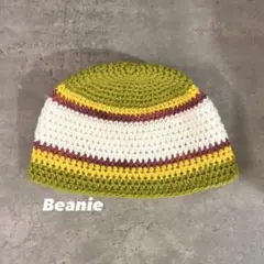 ビーニー ハンドメイド 手編み ニット帽 クラッシャーハット