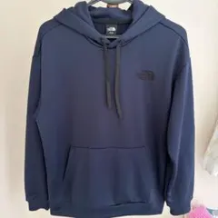 美品 THE NORTH FACE パーカー 表記M ネイビー 前後ロゴ