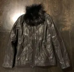 FUGA n2-b ゴートレザージャケット 本革　ライダース FUGA/フーガ』ファー付きムートンN2Bジャケット（ブルゾン）｜FUGA