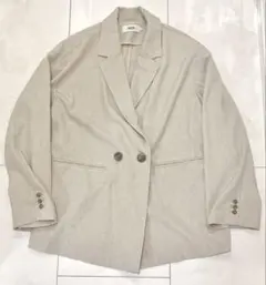 AZUL by moussy リネンミックスダブルジャケット テーラード