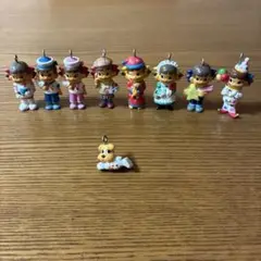 不二家　ミニミニペコちゃん　ポコちゃん フィギュア　キーホルダー　9点