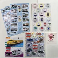 乗り物系シールセット　新幹線　電車　トミカ