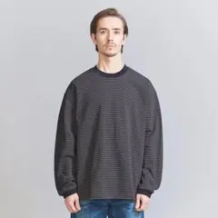 タグ付美品BEAUTY&YOUTH ミジンボーダー リンガー ロングスリーブ