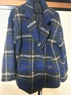 チェック柄ダブルブレストジャケット