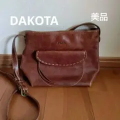 Dakota ブラウンレザーショルダーバッグ　美品のサムネイル