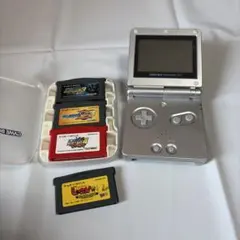 ゲームボーイアドバンスSP シルバー 本体　カートリッジ4本　セット　ジャンク