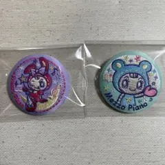 ナルミヤキャラクターズ　刺繍缶バッジ　ベリエちゃん　ブルーベリエちゃん