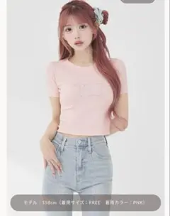 Darich ダーリッチ　ロゴビジューエンジェルモチーフTシャツのサムネイル