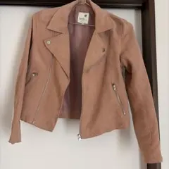 earth music & ecology ピンク レザージャケット S