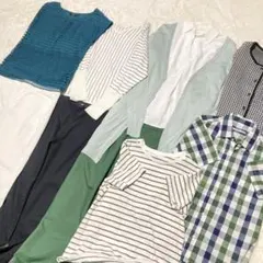 まとめ売り きれいめ カジュアル グリーン レディース服 10点 コーデ売り