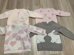 5点セット　ベビー トレーナーセット 80-90cm 100%綿　通園　激安