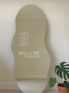 【期間限定セール】ウェルカムミラーステッカーウェルカムボードウェルカムスペース
