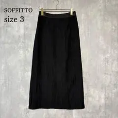 ソフィット SOFFITTO 縦プリーツ細見えIラインスカート ブラックのサムネイル