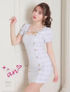 ※断捨離のためお値下げ　ツイードチェック柄 ミニドレス