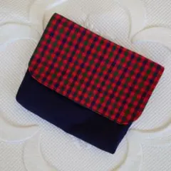 移動ポケット　ファミリアチェック　赤