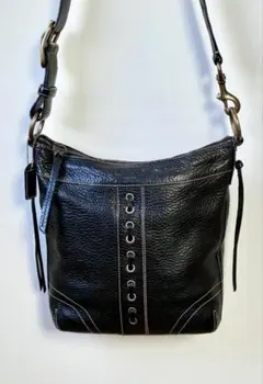 COACH シグネチャー ショルダーバッグ ブラック swag - メルカリ