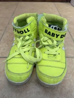 BABY DOLL 蛍光イエローハイカットスニーカー18cmのサムネイル