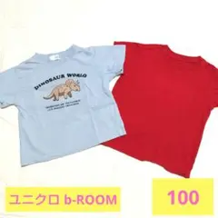 Tシャツ 2点セット トリケラトプス ユニクロ ナルミヤ ビールーム 100
