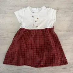 familiar ファミリア　半袖ワンピース 90cm チェックのサムネイル
