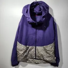 PUMA　ボリューム襟　フード　ジップアップ　ジャケット　M　ジャンパー　古着