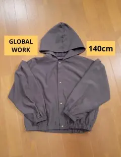 GLOBAL WORK ズットパットパーカー/140cmチャコールグレーのサムネイル