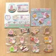 【新品未開封】 おぱんちゅうさぎ クッキーチャームコット/缶バッジセット