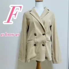 as know as ベージュ ダブルブレストジャケット　きれいめ　オフィスのサムネイル